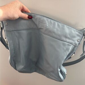 Coach Light Blue Leather Shoulder Bag